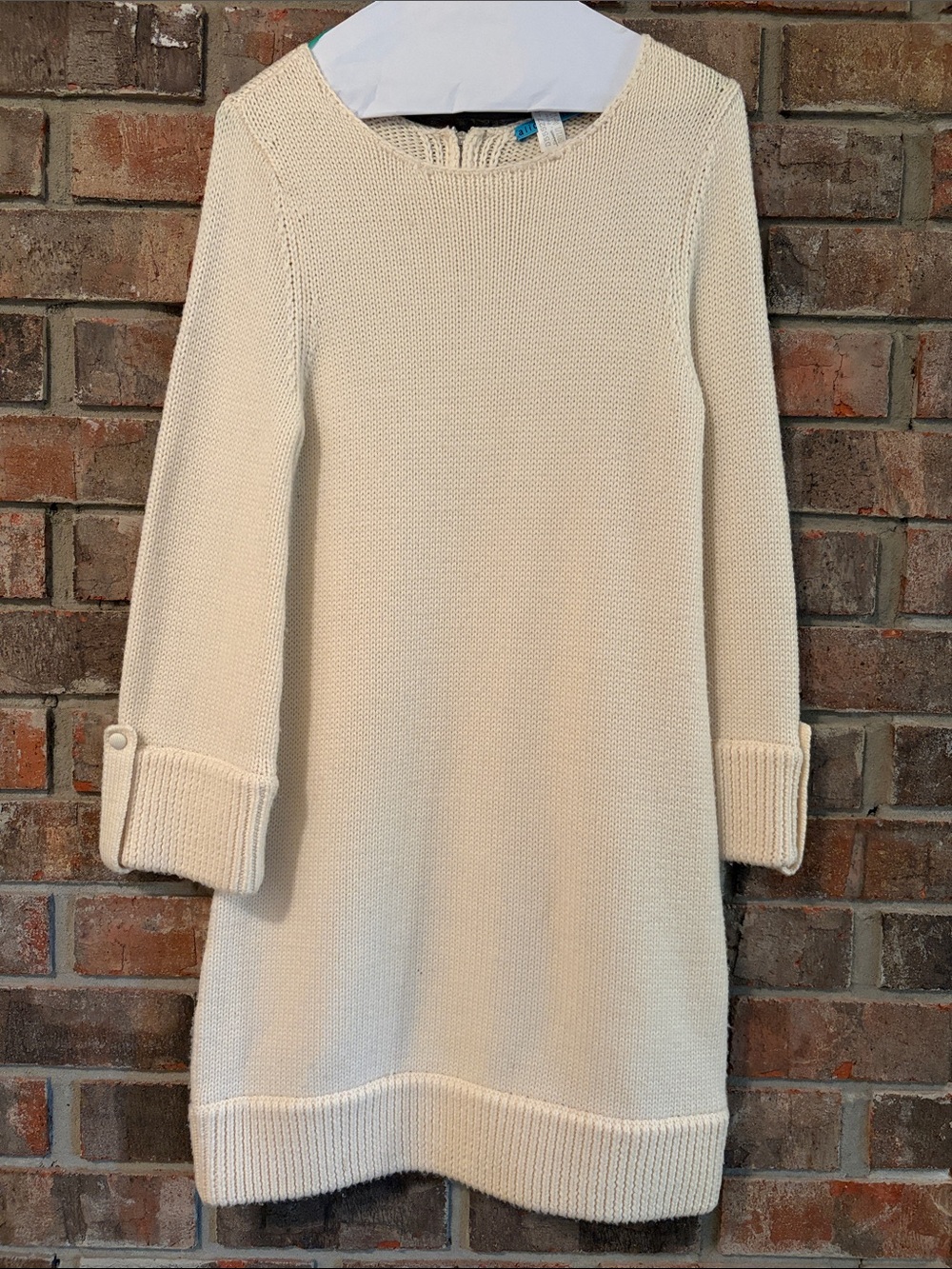 Alice + Olivia Cream Knit Sweater Dress